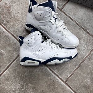 Jordan White and Navy Sneakers